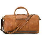Newsbirds Crazy Horse Bolsas de cuero para hombres – Bolsa de lona vintage grande con fach/trockenfach y zapatos de cuero en cada uno