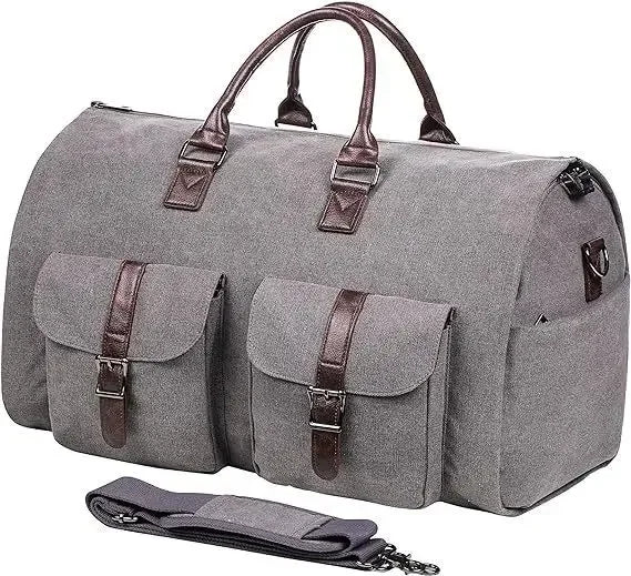 2025 Herren Business Reiseanzugtasche aus PU-Leder – Wasserdichte 2-in-1 Garment & Duffle Bag, große Handgepäck Reisetasche für Kleidung