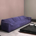 Luxuriöses Designer Ledersofa im italienischen Minimalismus – Grand canapé-lit moderne avec chaise longue, style scandinave, configuration individuelle