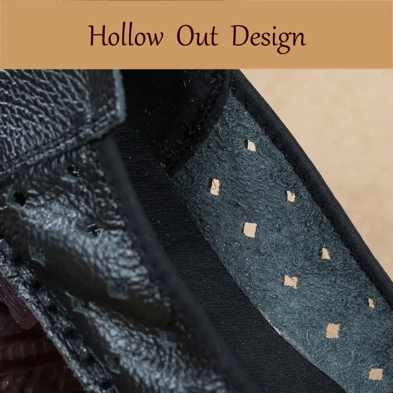 feerldi Damen Vintage Leder Flats WB-56 – Handgefertigte Blumen-Moccasins, Slip-On Ballerinas für Alltag und Freizeit, Lila Loafers in Größe 42