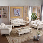 Luxuriöses Europa Ledersofá für Wohnzimmer – U-förmiges Designer-Sofa aus echtem Rindsleder &amp; Massivholz im skandinavischen Stil