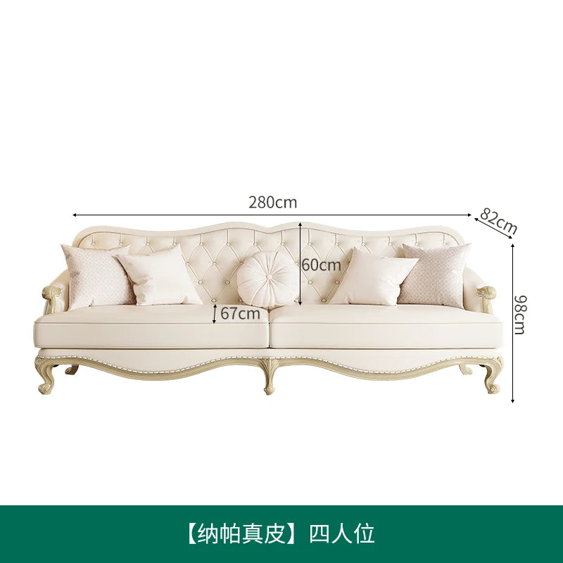 Amerikanisches Light-Luxury Ledersofa – Moderne französische Wohnlandschaft aus echtem Leder, europäisches Ecksofa für stilvolle Wohnzimmer