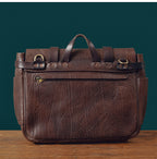 PNDME Bolso Bandolera Vintage para Hombre - Cartera de Cuero de Vaca Hecha a Mano para Arbeit, Reisen y Outdoor