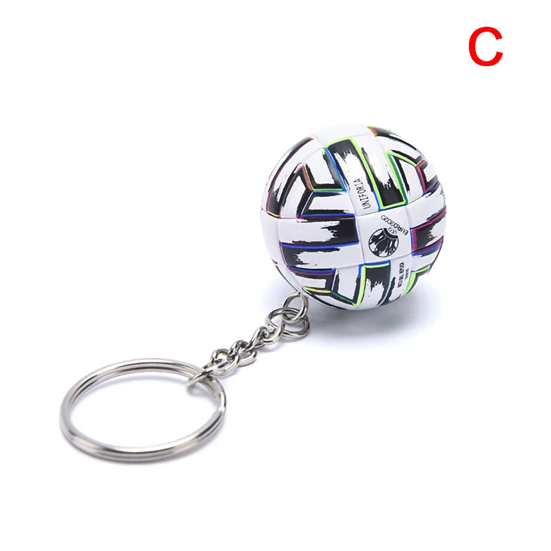 PU-Leder 3D Fußball Schlüsselanhänger – Sportlicher Keychain & Taschenanhänger für Damen, Herren & Fußballfans