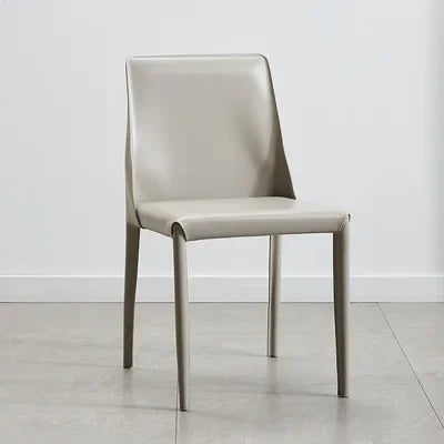 Italienischer Minimalistischer Esszimmerstuhl aus Sattelleder – Nordischer Luxus-Armstuhl für Küche, Restaurant &amp; modernes Wohnen 