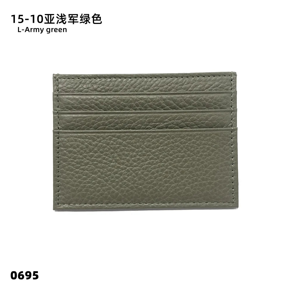 GZGUANDA Personalisierter Leder Kartenhalter – Slim Mini Card Bag aus echtem Rindsleder für Damen & Herren