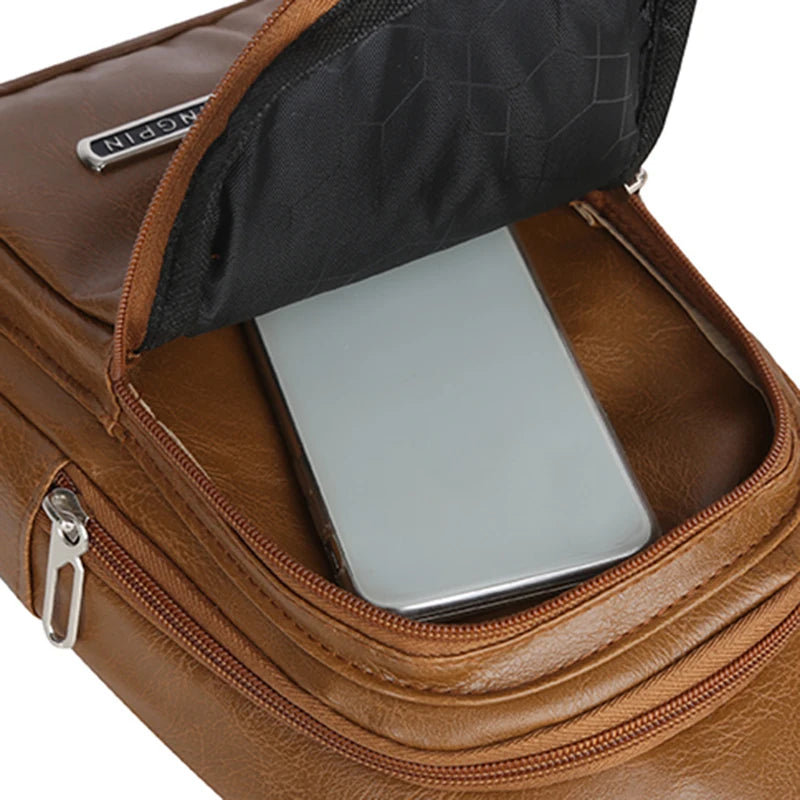 Vintage Herren Schultertasche 2025 – Modische Business Crossbody Bag mit Großer Kapazität