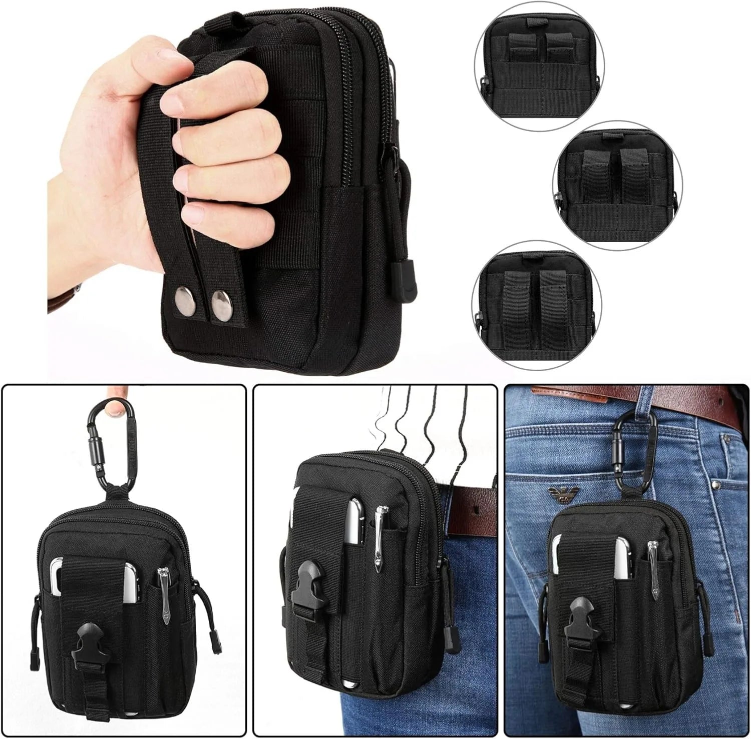 Taktische Handy Gürteltasche EDC – Kompakte Outdoor Waist Bag mit mehreren Fächern für Alltag, Arbeit & Abenteuer