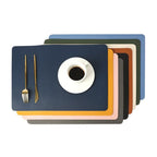 Nordic Leder Tischset beidseitig – Hitzebeständige &amp; wasserdichte Platzmatte im modernen Design (43 × 30 cm)