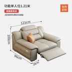 Italienisches Luxus Leder-Ecksofa mit Relaxfunktion – L-Form Wohnlandschaft aus Rindsleder, mit Schlaffunktion und Stauraum