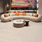 Luxuriöses Apartment Leder Sofa im italienischen Vintage-Stil – Canapé de salon design confortable en cuir véritable &amp; Holz