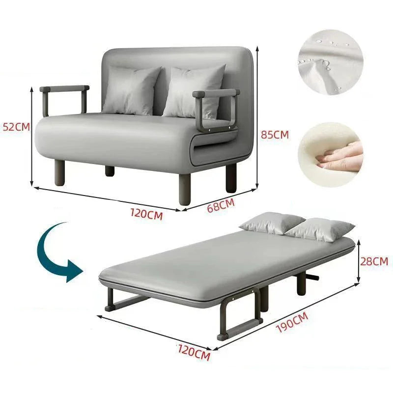 Kompaktes Klapp-Schlafsofa für 1 Person – Multifunktionaler Lounger & Sessel, verstellbar, platzsparend für Wohnzimmer & Tiny Home