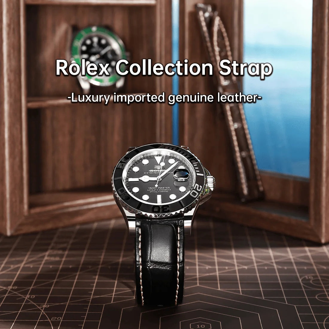 MAIKES Luxus Leder Uhrenarmband mit Quick Release – 20 mm / 21 mm / 22 mm Premium Armband mit Butterfly-Schließe für elegante Armbanduhren