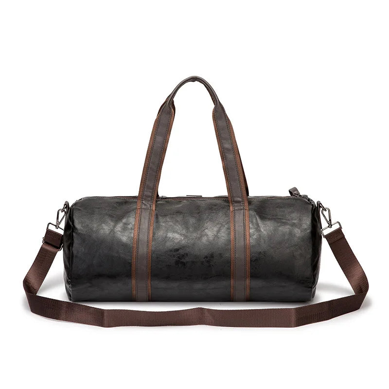 RUIMOM Vintage Sporttasche aus Lederoptik – Große Fitness- &amp; Reisetasche als Schulter- und Messenger Bag para mujeres y hombres