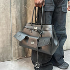 Luxuriöse Wing Tote Bag aus hochwertigem Leder – Große Damen Schultertasche mit weicher Struktur, ideal für Business, Reisen & Alltag