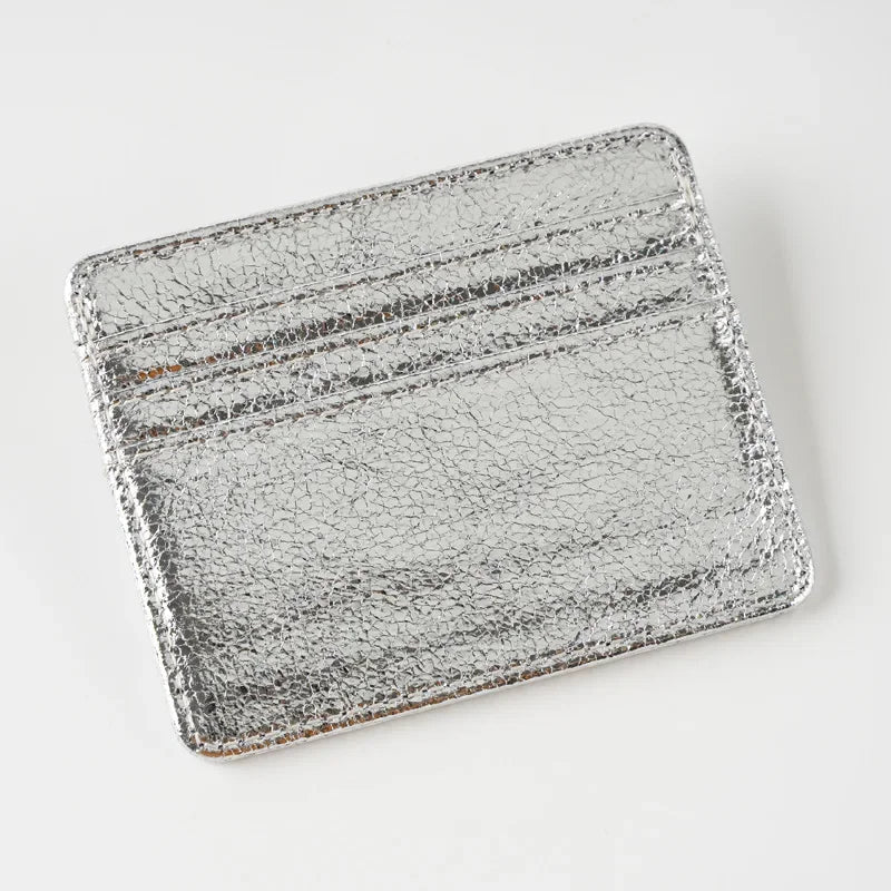 Damen Slim Kartenetui aus PU-Leder – Ultraleichter Kartenhalter für Kreditkarten & Münzen | Dünne Wallet im Casual-Stil