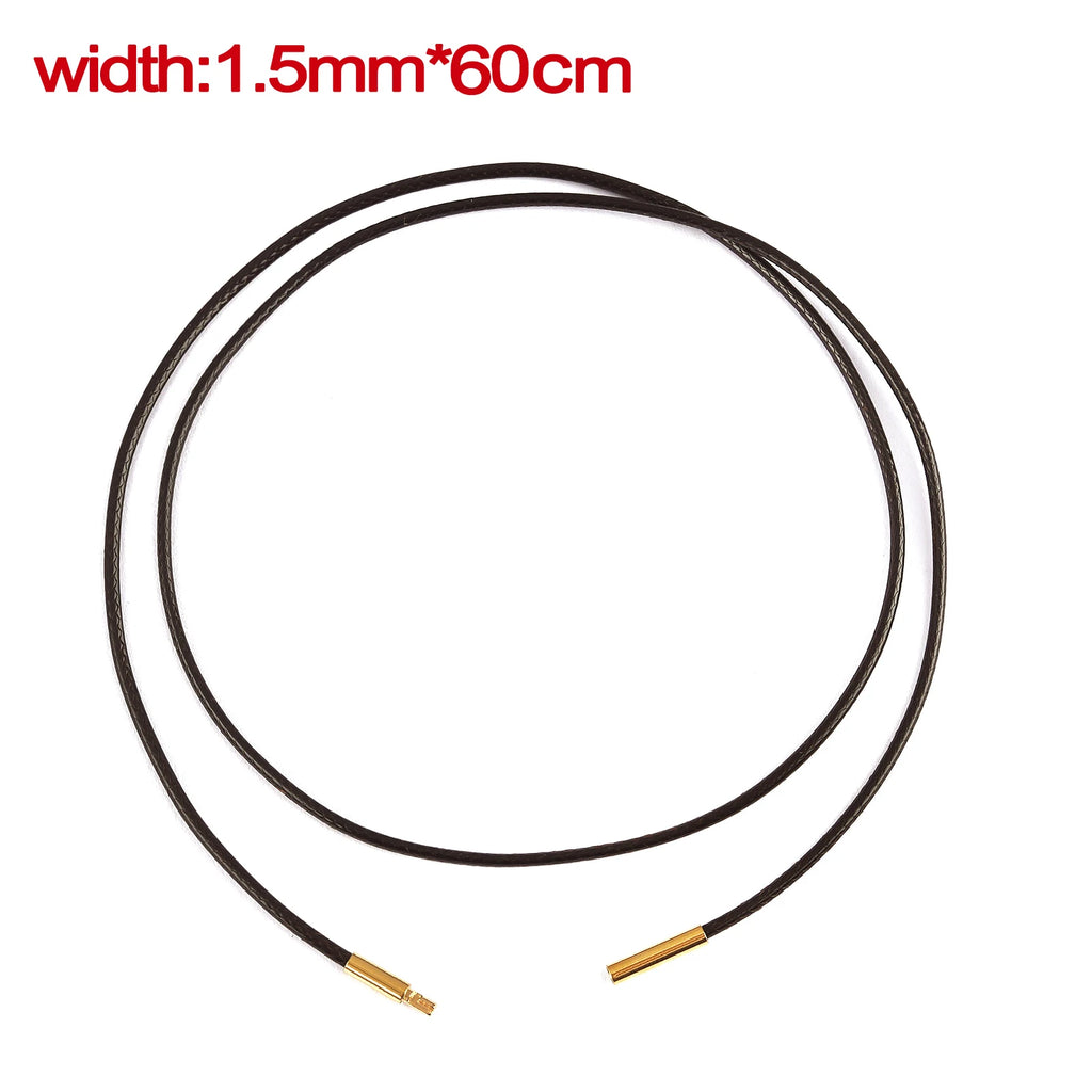 Handgefertigte Lederkette Schwarz/Braun 45–60 cm – Gewachste Flechtkordel mit Edelstahlverschluss für Damen &amp; Herren