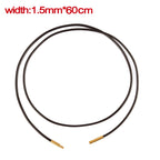 Handgefertigte Lederkette Schwarz/Braun 45–60 cm – Gewachste Flechtkordel mit Edelstahlverschluss für Damen &amp; Herren