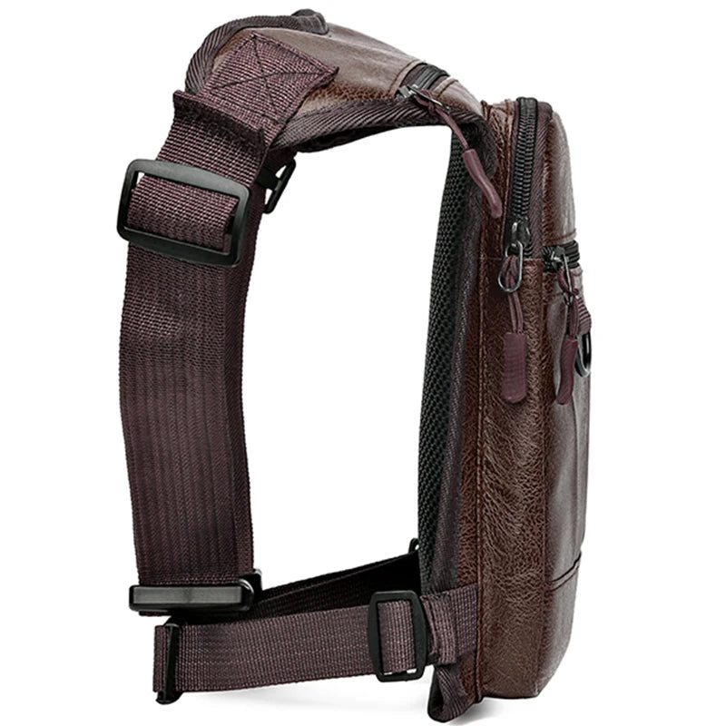 Multifunktionale Herren Bein- & Hüfttasche aus PU-Leder – Outdoor Sporttasche als Waist-, Crossbody- & Leg Bag für Wandern & Alltag