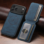 SUTENI Magnetische Wallet-Handyhülle aus Kunstleder mit kabellosem Laden & Standfunktion – Kartenhalter für iPhone 12 bis iPhone 17 Pro Max