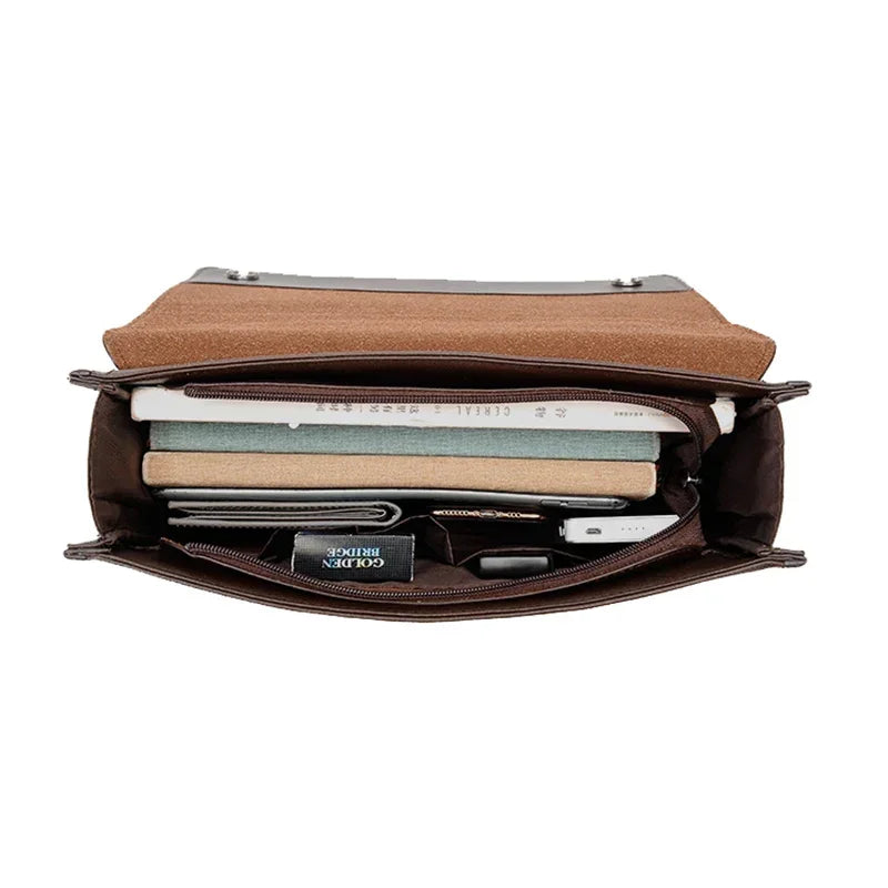 Herren Business Aktentasche aus PU-Leder – Moderne Laptop- &amp; Dokumententasche mit Schulterfunktion, elegante Büro- &amp; Organizer-Tasche für Männer 
