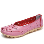 BEYARNE Damen Loafer in Lederoptik – Luftige Sommer Flats mit Rundspitze, Bequeme Plus Size Slipper für Alltag & Freizeit (Größe 35–44)