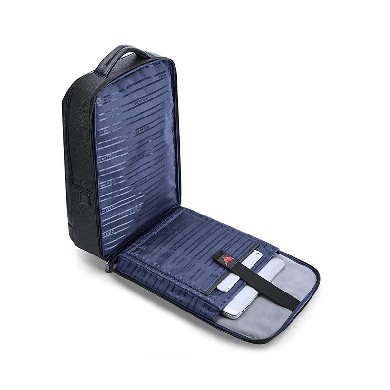 WILLIAMPOLO Echtleder Rucksack Unisex – Großer Laptoprucksack aus Leder für Business, Pendeln & Reisen