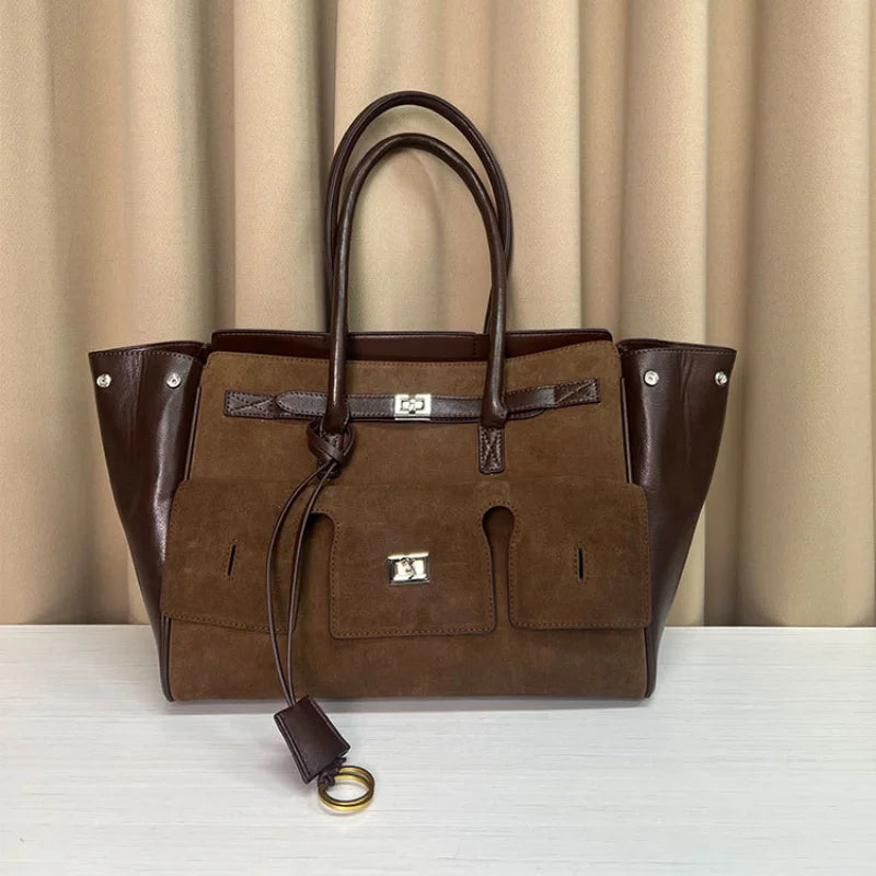 Luxus Wing Bag en cuir – Grand sac fourre-tout avec argent ou or, sac à main tendance pour femme. 