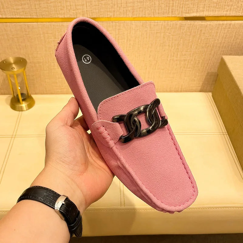 YRZL Herren Loafer in Übergröße bis 48 – Weiche Driving Mokassins aus Velours-Optik, Luxus Slip-On Flats für Alltag & Freizeit