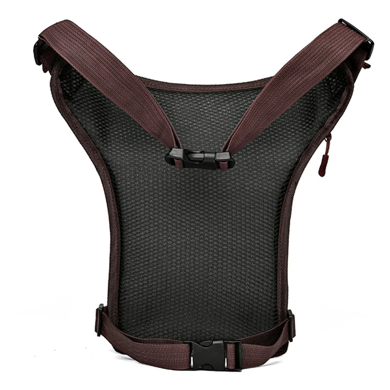 Multifunktionale Herren Bein- & Hüfttasche aus PU-Leder – Outdoor Sporttasche als Waist-, Crossbody- & Leg Bag für Wandern & Alltag