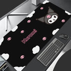 Kawaii Leder Mouse Pad mit Kuromi – Niedliche Gaming & Büro Schreibtischunterlage im Anime-Design von Sanrio
