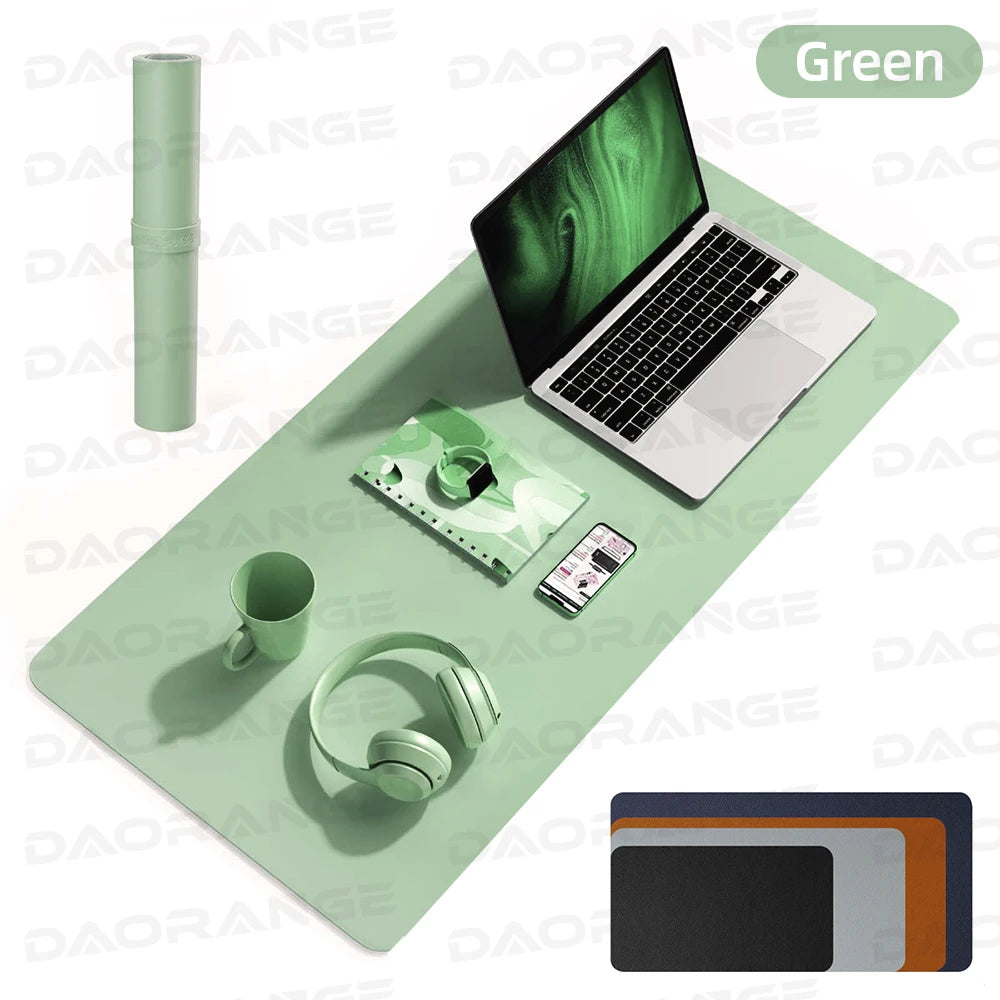 PU Leder Schreibtischunterlage in mehreren Größen – Wasserdichtes XXL Mouse Pad für Büro, Gaming & PC von DAORANGE