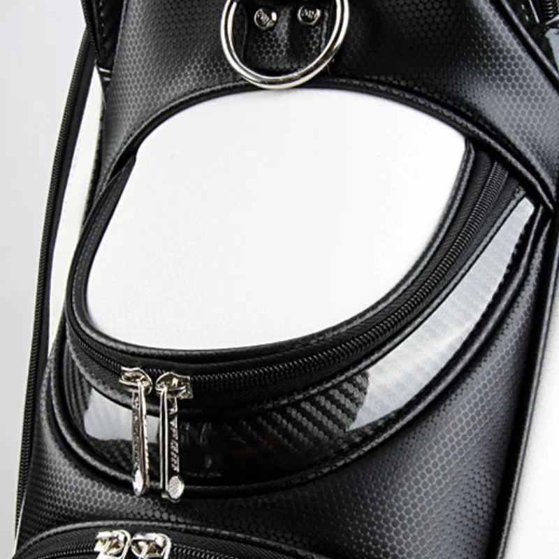 PGM Herren Golf Bag aus PU-Leder – Wasserdichte Golf Tasche mit großem Fassungsvermögen für 14 Schläger (QB034)