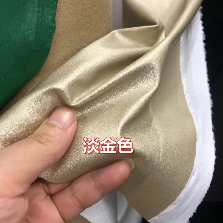 Dünnes weiches Kunstleder Meterware – Tissu en cuir PU élastique avec revêtement pour vêtements, sacs et projets de bricolage 