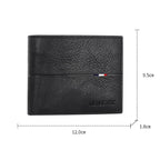 Slim Herren Geldbörse – Kurzform PU Leder Wallet mit Karten-, Foto- &amp; Münzfach