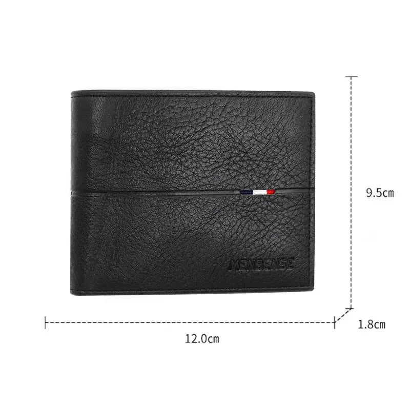 Slim Herren Geldbörse – Kurzform PU Leder Wallet mit Karten-, Foto- & Münzfach