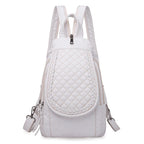 KMFFLY Damen Mini Rucksack en cuir PU blanc – Sac à dos à fleurs, sac à dos léger et tendance pour filles 