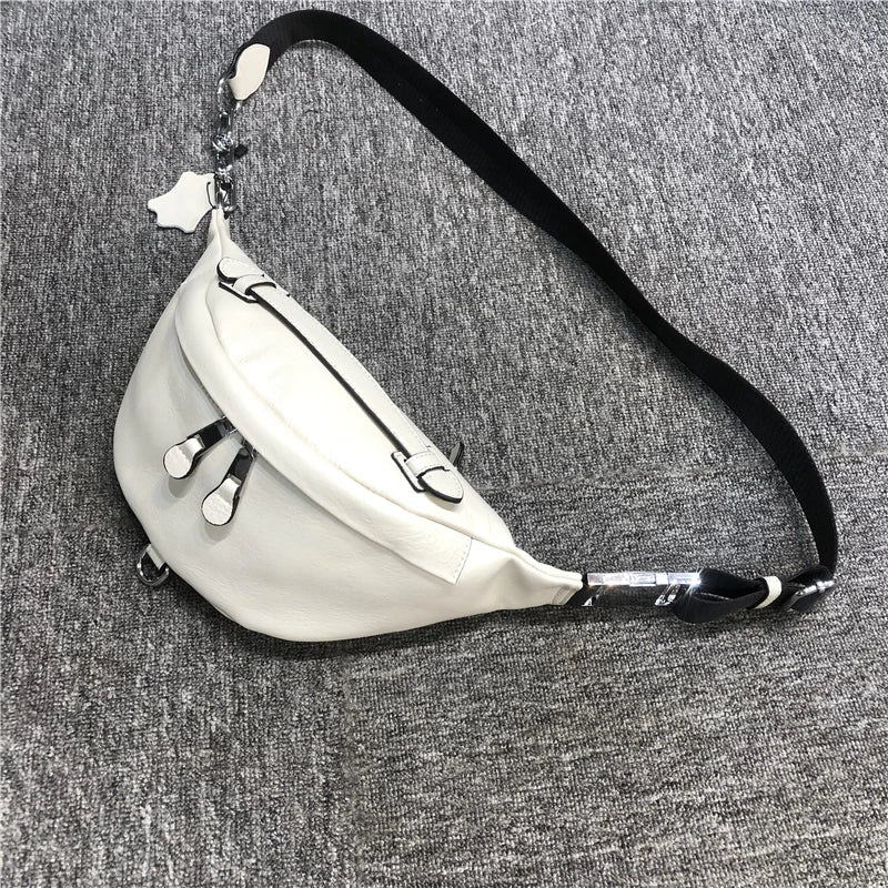 Luxuriöse Damen Bauchtasche aus Echtem Leder – Riñonera con forma de barril de diseñador y Gürteltasche para mujeres