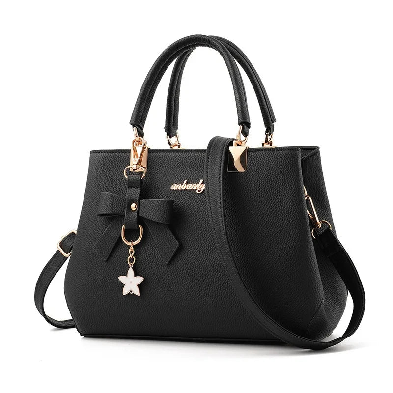 Damen PU-Handtasche – Crossbody & Messenger Bag mit Blumen-Design für Alltag & Shopping