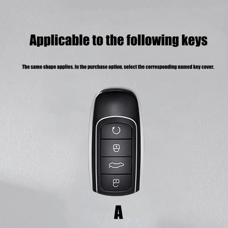 Premium Leder-Metall Autoschlüssel Hülle für Chery Omoda – Key Case Cover für Omoda C5, E5, C9, Omoda 5 & 9 (EV & PHEV 2024–2025)