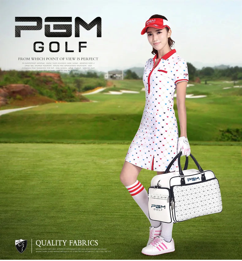 Sac de golf PGM YWB016 – Grand sac de golf en cuir PU avec doubles compartiments, protection et design étanche 