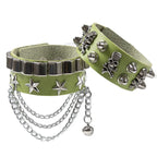 Brassard en cuir PU Punk 2024 – Brassard gothique polyvalent avec détails et détails de crâne pour femmes et hommes