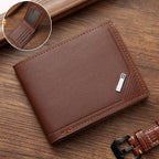 Portefeuille en cuir PU pour hommes – Portefeuille vertical fin avec protection RFID, cartes de visite et design minimaliste 