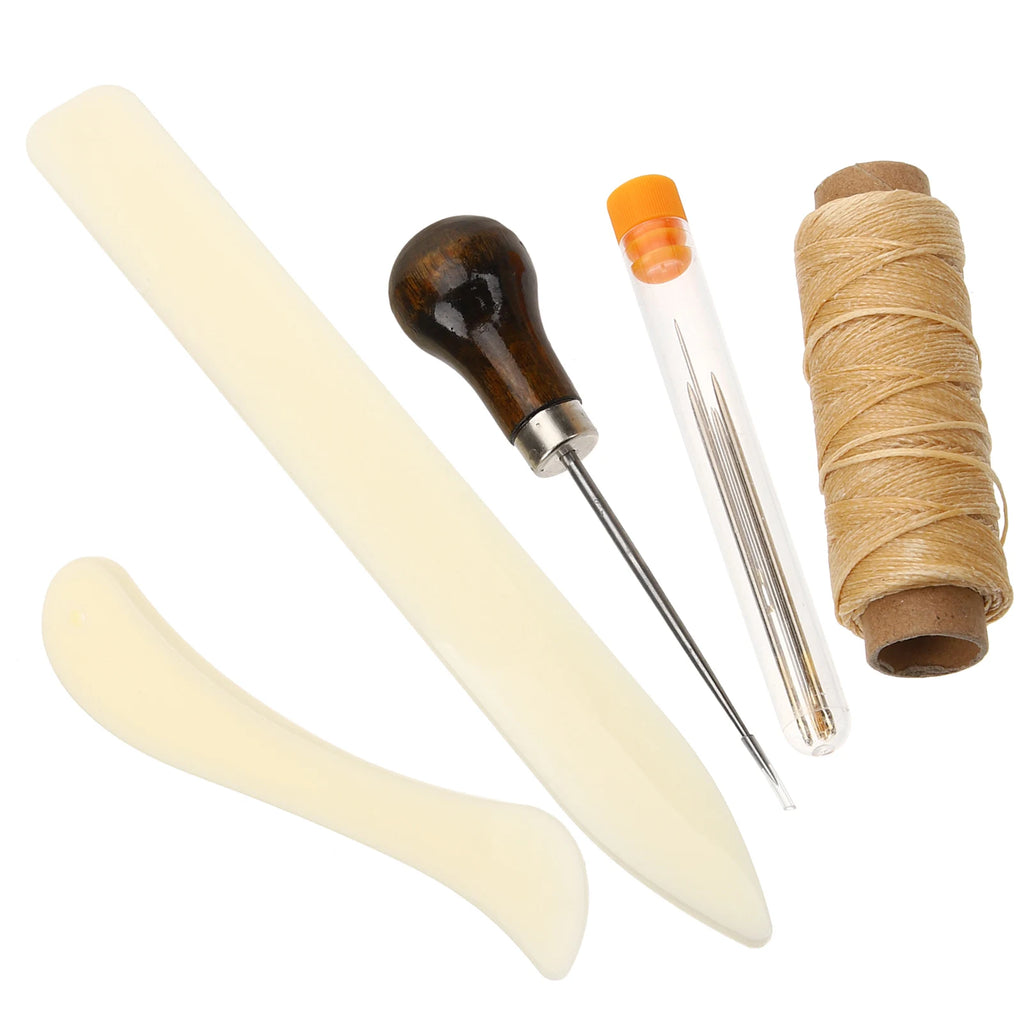 Ensemble d'outils en cuir et vêtements – Kit de bricolage en cuir et reliures robustes avec outils, travaux de couture et travaux manuels 