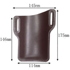 Herren PU-Leder Handy Gürteltasche - Bolsa de cintura con funda para teléfono para viajes, actividades al aire libre, camping y todo tipo de etiquetas 