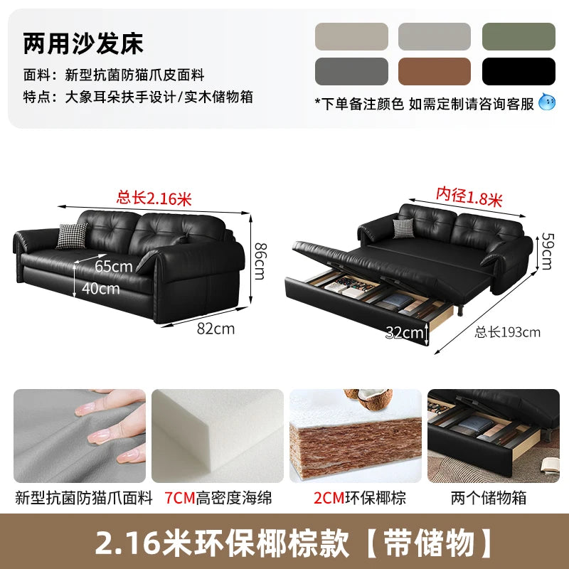 Platzsparendes Eck-Schlafsofa mit Stauraum – Klappbares Multifunktionssofa, verstellbar, modernes Design für Wohnzimmer & Gästezimmer