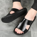 Pantuflas de cuero para hombre Sommer 2025 – Chanclas modernas con suela cómoda, sandalias de playa Leichte para todos los días y freizeit 