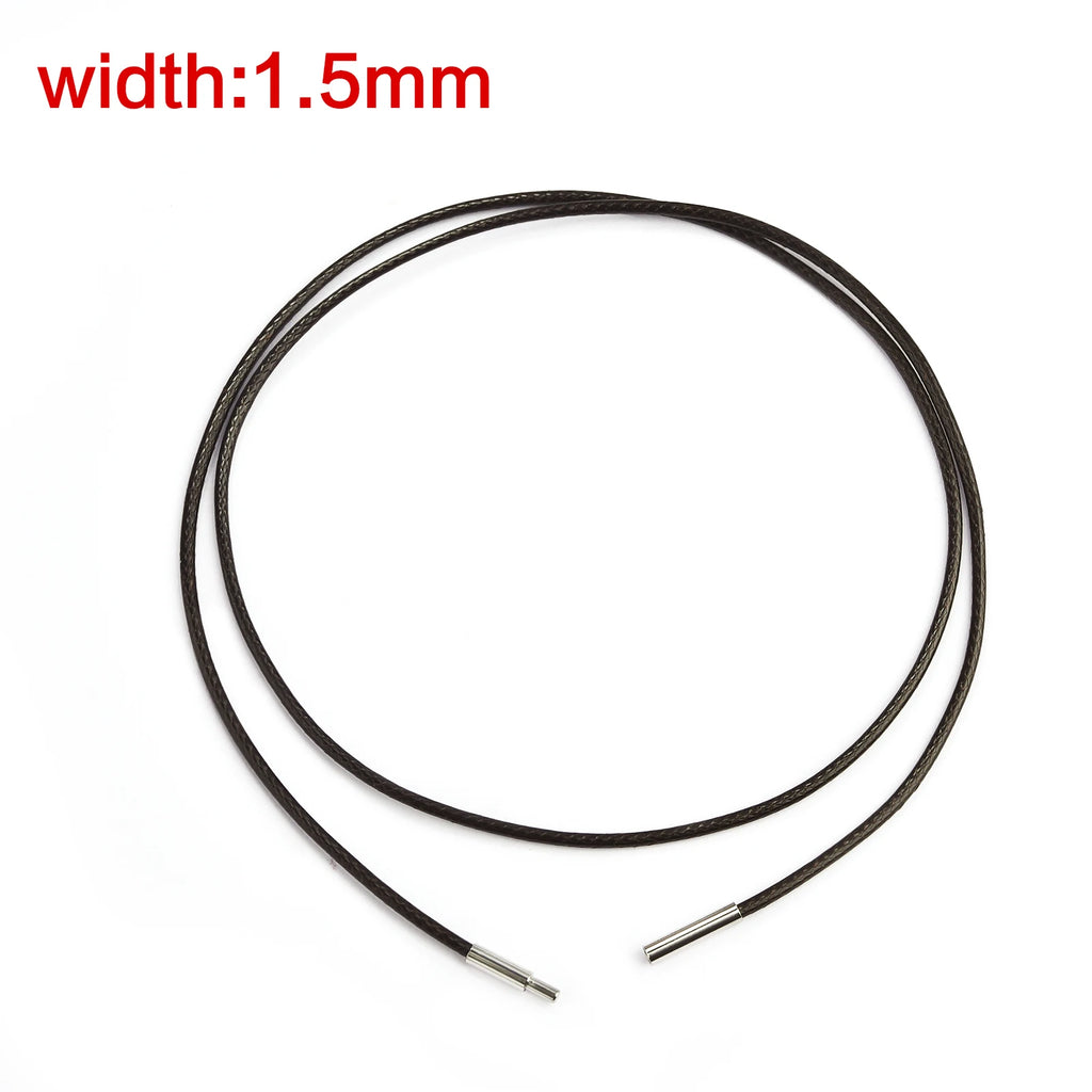 Handgefertigte Lederkette Schwarz/Braun 45–60 cm – Gewachste Flechtkordel mit Edelstahlverschluss für Damen &amp; Herren