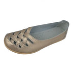 HAJINK Damen Leder Flats – Handgefertigte Loafers, Slip-On Ballerinas aus echtem Rindsleder