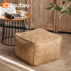 Großer Puf Sofá Bezug en Lederoptik 100 cm - Puf Hülle für Sitzsack, Lounge Sessel &amp; Puff, Diseño Retro ohne Füllung 